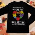 Autism Awareness - Dad Mom Daughter Autistic Kids Awareness Women Graphic Long Sleeve T-shirt Funny Gifts