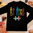 Autism Awareness Be Kind Sign Language Kindness Women Long Sleeve T-shirt Unique Gifts