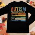 Autism Awareness Support Care Acceptance For Women Mom Dad Women Long Sleeve T-shirt Unique Gifts