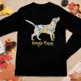 Beagle Mom For Women Cute Daisy Print Women Graphic Long Sleeve T-shirt Funny Gifts