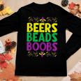 Beers Beads Boobs Mardi Gras Celebration Carnival Costume Women Graphic Long Sleeve T-shirt Personalized Gifts
