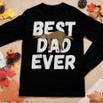 Best Dad Ever Sleeping Sloth Lazy Father Fathers Day Women Long Sleeve T-shirt Unique Gifts