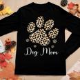 Best Dog Mom Ever Leopard Dog Paw Women Long Sleeve T-shirt Unique Gifts