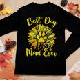 Best Dog Mom Ever Sunflower Dog Lover Women Long Sleeve T-shirt Unique Gifts