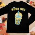 Boba Bee Bubble Tea Milk Kawaii Aesthetic Bees Women Graphic Long Sleeve T-shirt Funny Gifts