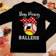 Busy Raising Ballers Baseball Softball Soccer Mom Women Long Sleeve T-shirt Unique Gifts