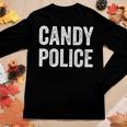 Candy Police Mom Dad Parents Costume For Halloween Women Graphic Long Sleeve T-shirt Funny Gifts