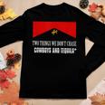 Cowboys And Tequila Rodeo Are Two Things We Dont Chase Women Long Sleeve T-shirt Unique Gifts