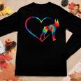 Cute Tiedye Heart Love Doberman Dog Mom Clothes Hippy Dobie Women Long Sleeve T-shirt Unique Gifts