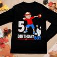 Dabbing Bowler BowlingShirt 5Th Birthday Boys Party Tees Women Long Sleeve T-shirt Unique Gifts