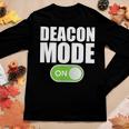 Deacon Mode - Religious Christian Minister Catholic Church Women Long Sleeve T-shirt Unique Gifts