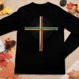 Drummer Drumming Drums Percussion I Faith Jesus Crucifix Women Long Sleeve T-shirt Unique Gifts