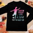 Girl Soccer Player Team Cleats Mom Goalie Captain Women Long Sleeve T-shirt Unique Gifts
