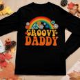 Groovy Daddy Tie Dye Hippie Rainbow Matching Family Women Long Sleeve T-shirt Unique Gifts