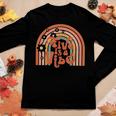Groovy Five Is A Vibes 5Th Birthday Hippie 70S Boho Rainbow Women Graphic Long Sleeve T-shirt Funny Gifts