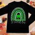 Happy St Patricks Day Cute Rainbow St Patricks Day Women Graphic Long Sleeve T-shirt Funny Gifts