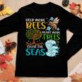 Help More Bees Plant More Trees Earth Day Climate Change Women Graphic Long Sleeve T-shirt Funny Gifts