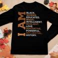 I Am Black Woman Educated Melanin Black History Month Women Women Graphic Long Sleeve T-shirt Funny Gifts