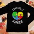 I Am His Voice Autism Awareness Mom Parent Dad Women Graphic Long Sleeve T-shirt Funny Gifts