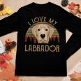 I Love My Yellow Lab Labrador Funny Lover Mom Dad Kid Gifts Women Graphic Long Sleeve T-shirt Funny Gifts