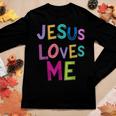 Jesus Loves Me Religious Christian Catholic Church Prayer Women Long Sleeve T-shirt Unique Gifts