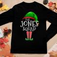 Jones Squad Elf Group Matching Family Name Christmas Women Long Sleeve T-shirt Unique Gifts