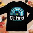 Be Kind Autism Awareness Women Girls Kids Leopard Rainbow Women Long Sleeve T-shirt Unique Gifts