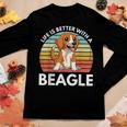 Life Is Better With A Beagle Cute Beagle Mom Dog Mom Beagle Women Graphic Long Sleeve T-shirt Funny Gifts