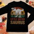 Little Sistersaurus Dinosaur Little Sister Saurus Vintage Women Long Sleeve T-shirt Unique Gifts