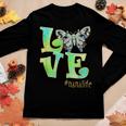 Love Nana Life Butterfly Art Mothers Day Gift For Mom Women Women Graphic Long Sleeve T-shirt Funny Gifts