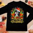 Merry Christmas Border Collie Mom Dad Christmas Women Long Sleeve T-shirt Unique Gifts