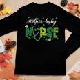 Mother Baby Nurse Postpartum Nurse St Patricks Day Women Graphic Long Sleeve T-shirt Personalized Gifts
