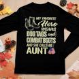 My Niece Wears Dog Tags And Combat Boots - Proud Army Aunt Women Graphic Long Sleeve T-shirt Funny Gifts