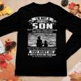 Im Not A Perfect Son But My Crazy Mom Loves Me On Back Women Long Sleeve T-shirt Unique Gifts