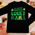 One Lucky Mama Retro Vintage St Patricks Day Clothes Women Long Sleeve T-shirt Unique Gifts