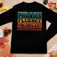 Phonemic Reading Teacher Science Of Reading Phonics Women Graphic Long Sleeve T-shirt Funny Gifts