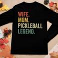 Pickleball Funny Wife Mom Legend Vintage Mothers Day Women Graphic Long Sleeve T-shirt Funny Gifts