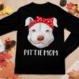 Pitbull Dog Lovers Pittie Mom Mothers Day Pit Bull Women Graphic Long Sleeve T-shirt Personalized Gifts