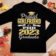 Womens Proud Girlfriend Class Of 2023 Phd Graduate Doctorate Women Long Sleeve T-shirt Unique Gifts