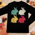 Retro Easter Bunny Rabbit Vintage Men Dad Kids Women Gift Women Graphic Long Sleeve T-shirt Funny Gifts
