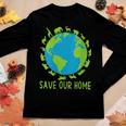 Womens Save Our Home Animals Wildlife Cute Earth Day Men Women Kids Women Long Sleeve T-shirt Unique Gifts
