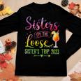 Sisters On The Loose Tie Dye Sisters Weekend Trip 2023 Women Graphic Long Sleeve T-shirt Personalized Gifts