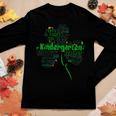 St Patricks Day Love Kindergarten Teacher Irish Shamrocks Women Graphic Long Sleeve T-shirt Personalized Gifts