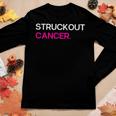 Womens Struckout Cancer Baseball Pink Cancer Support Awareness Women Long Sleeve T-shirt Unique Gifts