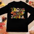 Tacos And Tequila Cinco De Mayo Groovy Mexican Drinking Women Long Sleeve T-shirt Unique Gifts