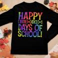 Tie Dye Math Formula 100 Days Of School For Teacher Student Women Graphic Long Sleeve T-shirt Funny Gifts