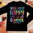 Tie Dye Woo Hoo Happy Last Day Of School Kids Teacher Women Long Sleeve T-shirt Unique Gifts