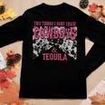 Two Things We Dont Chase Cowboys And Tequila Cowhide Women Long Sleeve T-shirt Unique Gifts