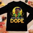 Unapologetically Dope Butterfly Black Queen Locd Cornrows Women Graphic Long Sleeve T-shirt Funny Gifts