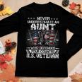 Us Veteran Aunt Veterans Day Us Patriot Patriotic Women Graphic Long Sleeve T-shirt Funny Gifts
